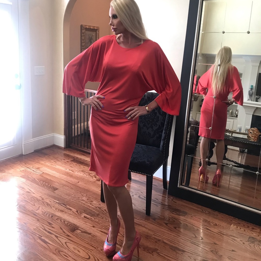 NWOT Ralph Lauren Black Label salmon dress